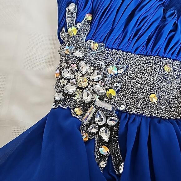 Bicici Women's Spaghetti Straps Rushed Top With Embellishment Belt Maxi DressL/M - Picture 15 of 16